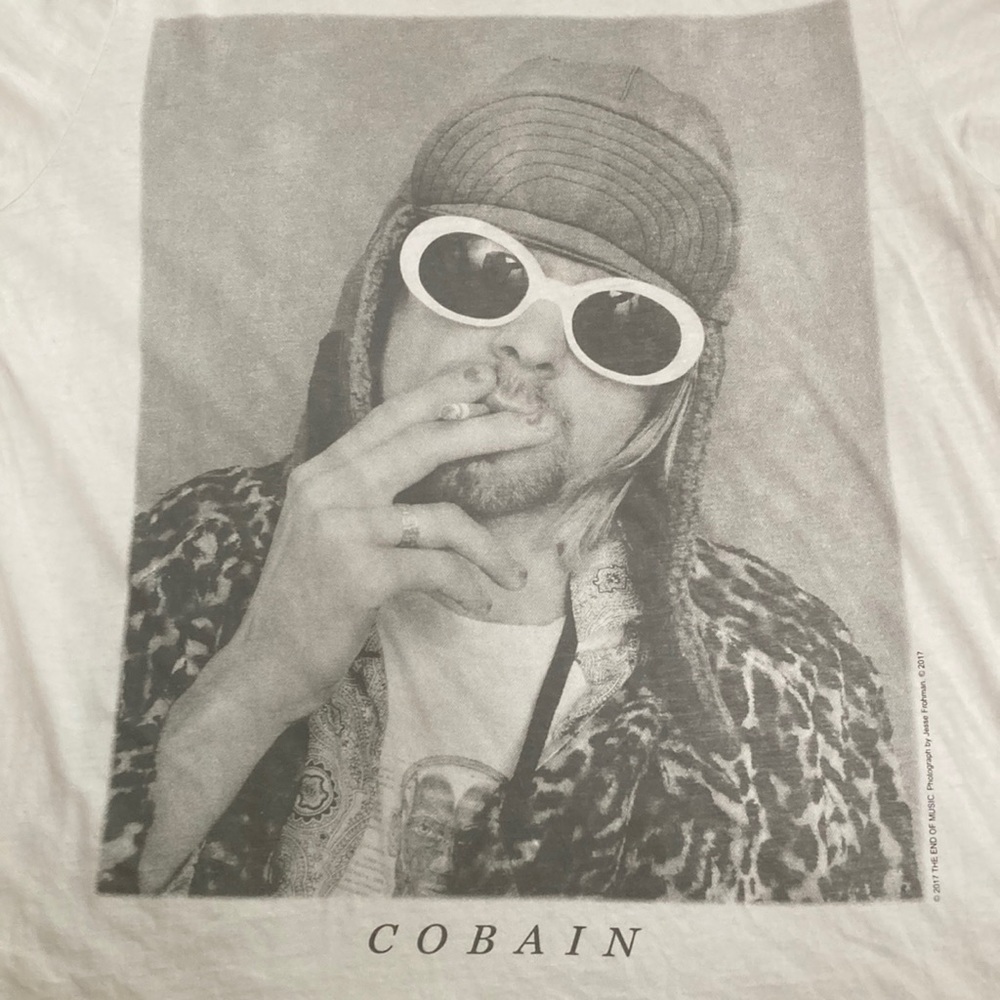 Rare Kurt Cobain graphic tee Nirvana